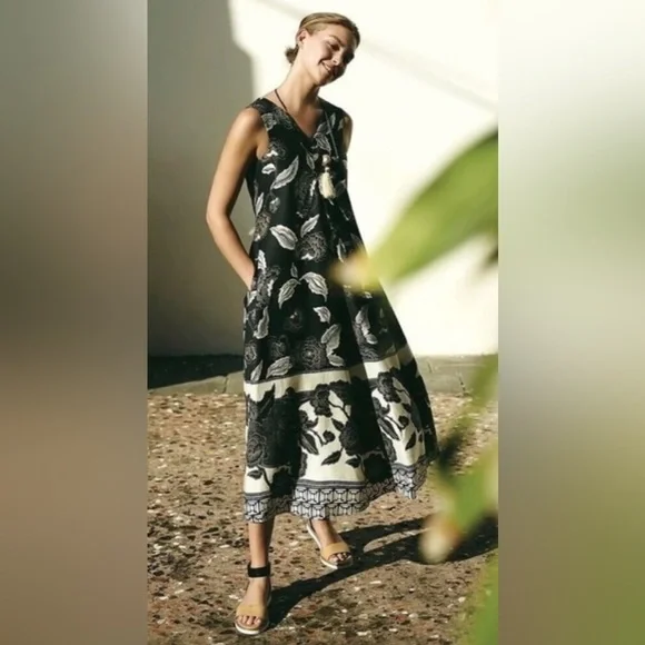 Anthropologie Soha.  Floreat Print Maxi Dress Large NWT l - Picture 5 of 16